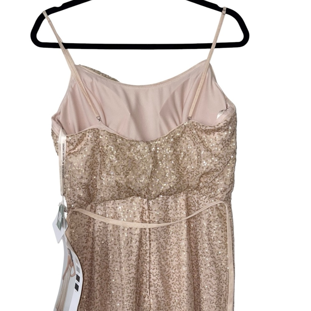 NWT MORILEE MADELINE GARDNER gold bridesmaid dress size 10 - Picture 9 of 16